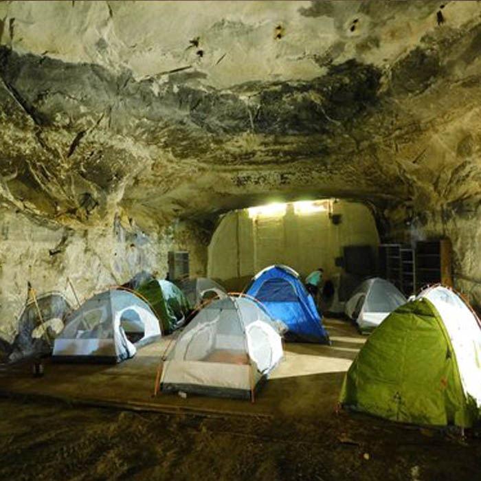 cave camping