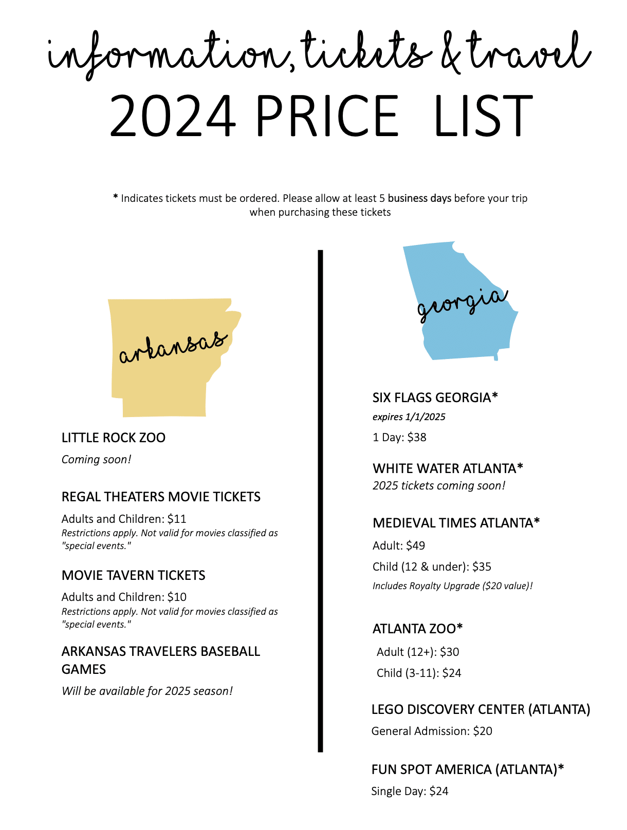 Price List